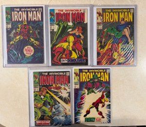 Silver Age Iron Man #1-5 Starter Run Lot Marvel Comics 1968 Complete Early Run