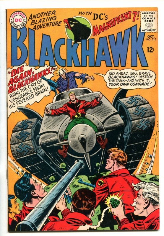 BLACKHAWK #213 1965-DC-TANK TORTURE COVER-vf+