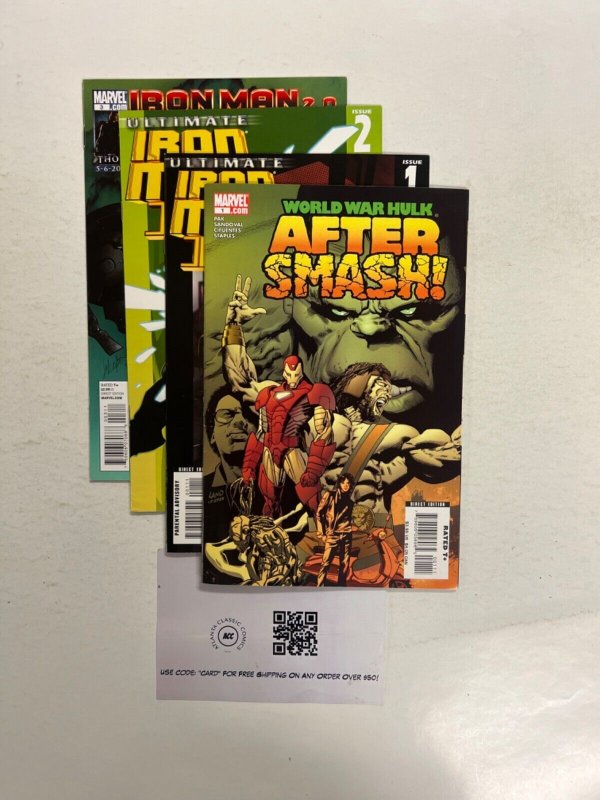 4 Marvel Comics World War Hulk # 1 + Iron Man # 1 2 3 Avengers Defenders 75 JS44