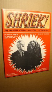 SHRIEK! 2 *NM- 9.2* VINCENT PRICE DR. TERROR HORROR FAMOUS MONSTERS 1966 RARE