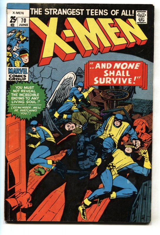 X-MEN #70 1970- comic book- Marvel Comics FN- 