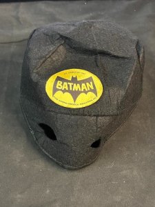 BATMAN CAP & COWL 2pc Lot - Felt Arlington Hats - Good Condition - Vintage 1966