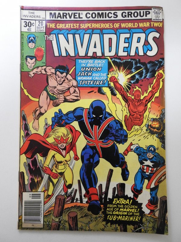The Invaders #20 Awesome Cover! Solid VG Condition!
