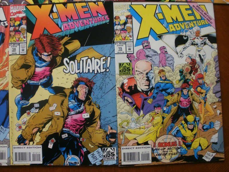 7 Marvel Comic: X-MEN ADVENTURES #9 10 11 12 13 14 15 (1993) Rogue Angel Finale