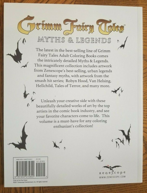 Grimm Fairy Tales Adult Coloring Book Boxed Set Zenescope GFT New