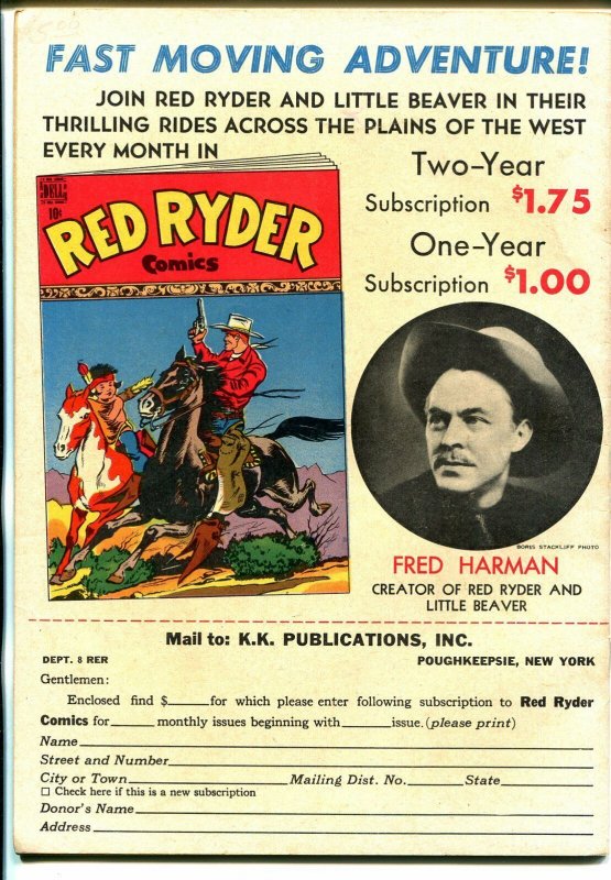 Red Ryder #61 1948-Dell-Little Beaver solo cover-Fred Harmon art & photo-FN