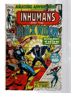 Amazing Adventures # 8 FN/VF Marvel Comic Book Inhumans Thor Black Widow RB8