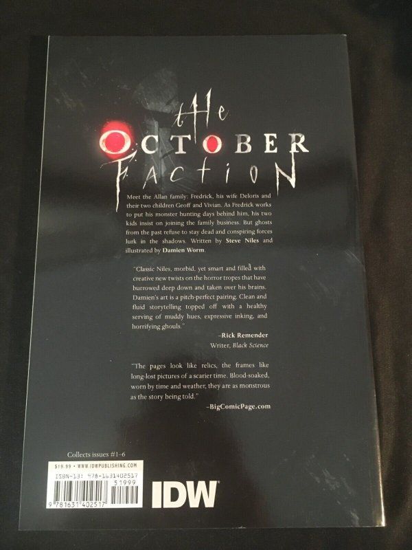 THE OCTOBER FACTION Steve Niles, Trade Paperback
