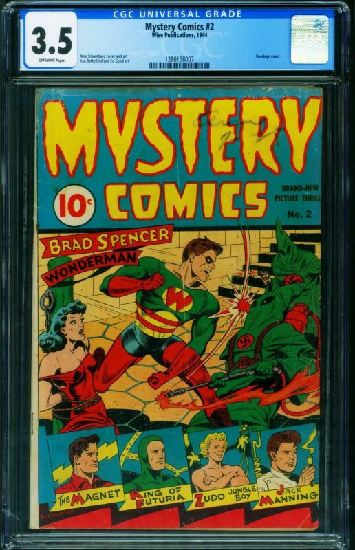 Mystery Comics #2 CGC 3.5-Alex Schomburg-BONDAGE 1280158007