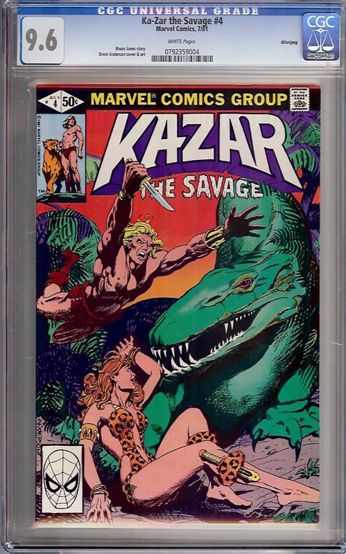 Ka-Zar the Savage #4 (Marvel, 1981) CGC 9.6