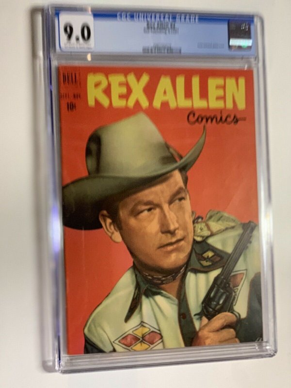 Rex Allen 2 cgc 9.0 pw/w pages dell 1951