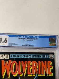 Wolverine Limited Series 3 Cgc 9.6 White Pages Marvel Frank Miller 2060493014