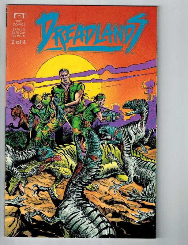 Dreadlands # 2 Marvel Epic Comic Book Limited Mini Series 1 Of 4 Dinosaur S2