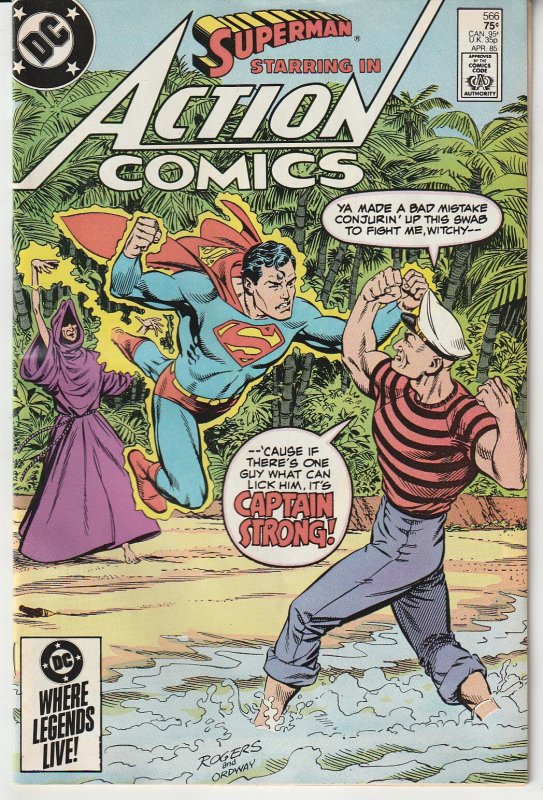 Action Comics(Vol. 1) # 566  DC's Answer to Popeye !