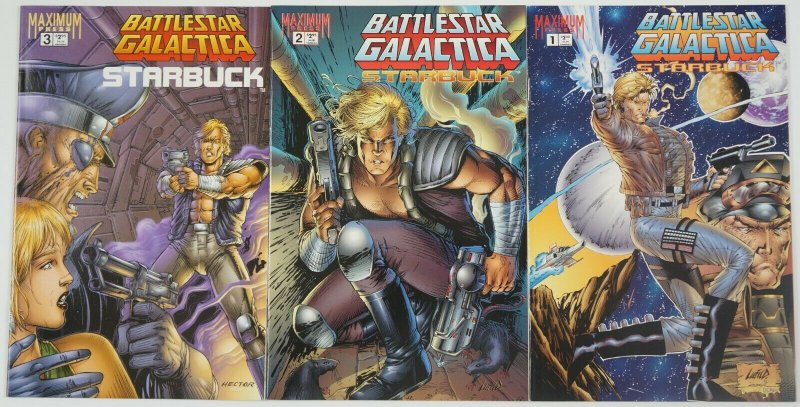 Battlestar Galactica: Starbuck #1-3 VF/NM complete series ROB LIEFELD set 2 lot 