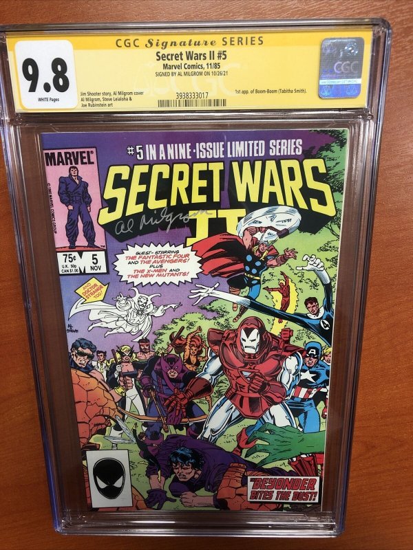 Secret Wars II #5 (CGC SS 9.8) Signed By Al Milgrom!!