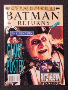 1992 BATMAN RETURNS Official Poster Magazine #2 VF The Penguin