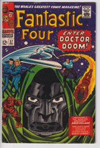 FANTASTIC FOUR #57 (Dec 1966) VG+ 4.5, Dr Doom, Silver Surfer cover!