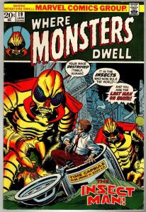 WHERE MONSTERS DWELL 19 VG-F Jan. 1973