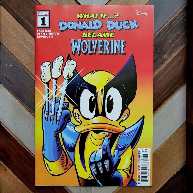 WHAT IF: Donald Duck Became Wolverine? #1 NM (Marvel 2024) Perissinotto Cover