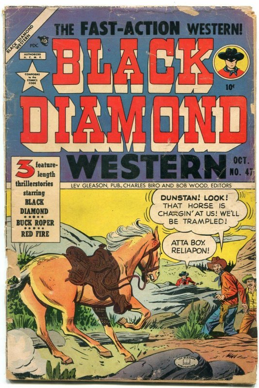 Black Diamond Western #47 1953- Buck Roper- Golden Age P/FR