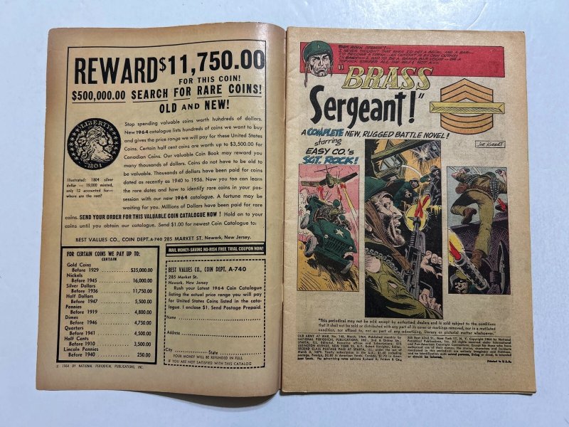 Our Army at War #140 G/VG 3.0 DC Comics 1964