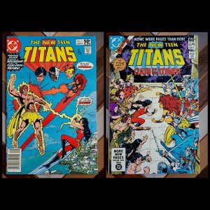 New Teen Titans #11 & 12 Set (DC 1981) When Titans Clash + HYPERION, Perez art