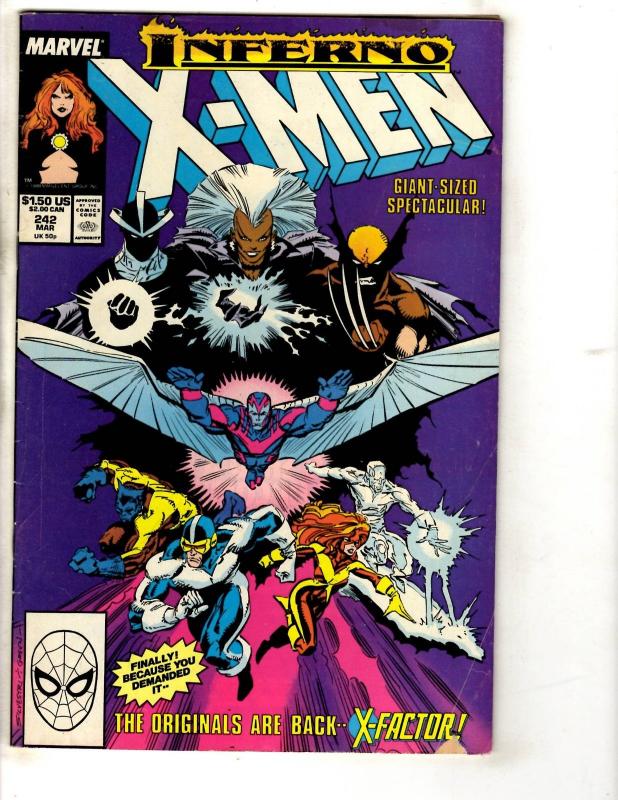 5 Uncanny X-Men Marvel Comic Books # 218 225 242 247 243 Wolverine J314