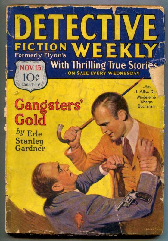 Detective Fiction Weekly Pulp November 15 1930- Gangster's Gold 