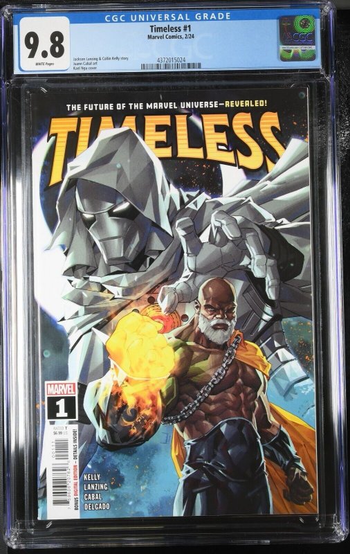 Timeless #1 CGC 9.8 1st Appearance of James Stark Iron Man Cover A Marvel 2023