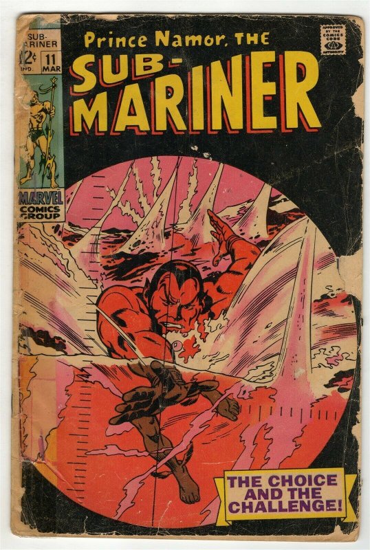 Sub Mariner #11 ORIGINAL Vintage 1969 Marvel Comics
