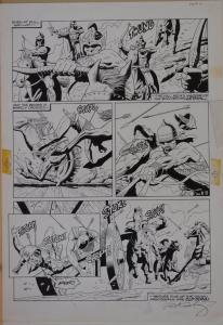 PAUL GULACY original art, pg 10, Agrosseans battle, Bow deaths, Signed