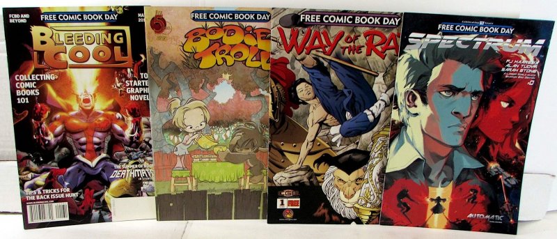 FCBD Lot 4 #Bleeding Cool 0, Bodie Troll, Way Rat, Spectrum 1 2013 Avatar