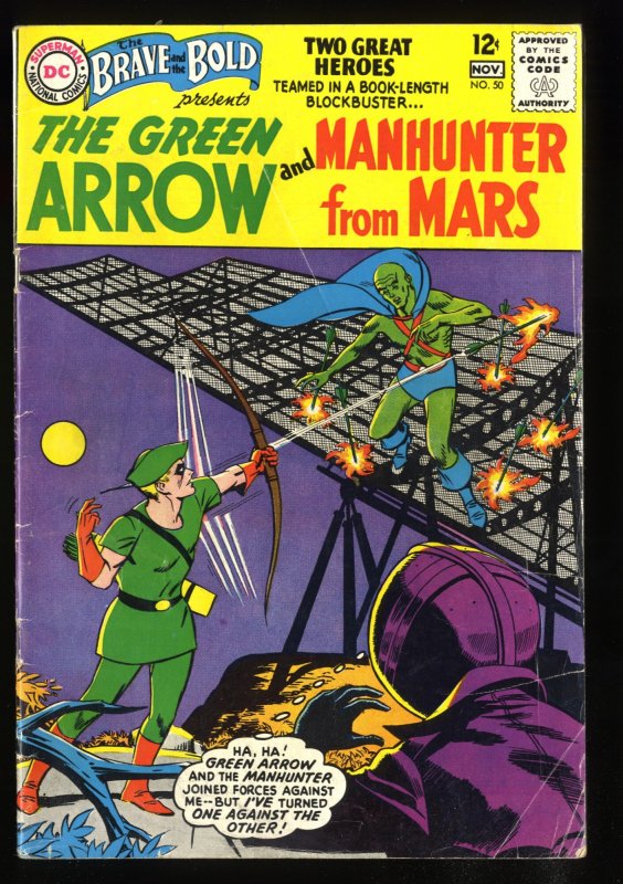 Brave And The Bold #50 VG 4.0 Green Arrow! Martian Manhunter!