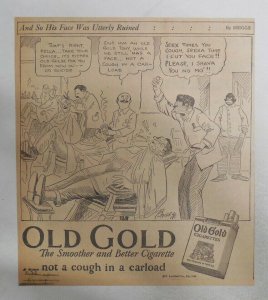 Old Gold Cigarette Ad: 3 Claire Briggs Old Gold Comic Ads 1927 Size 8 x 9 inches