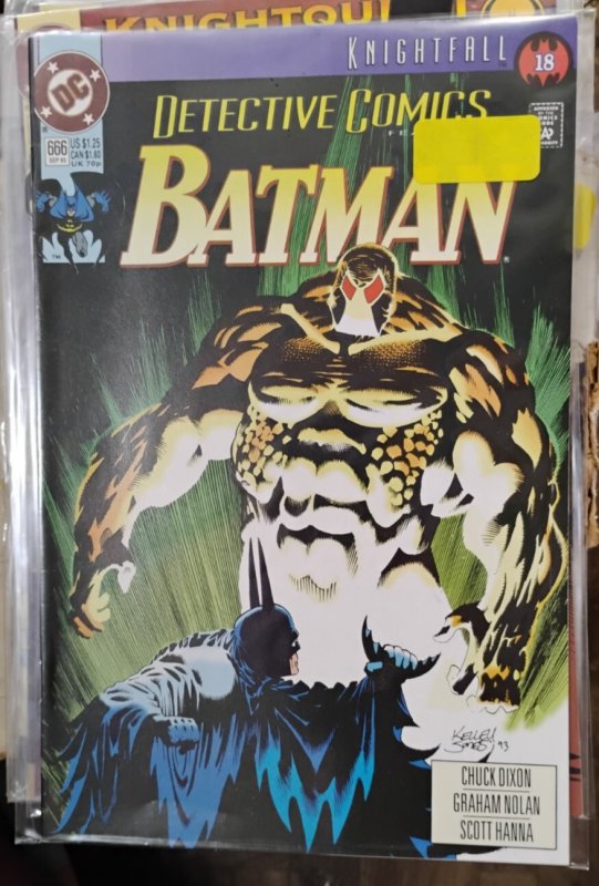 DETECTIVE COMICS  # 666 1993 dc BATMAN   ROBIN-KNIGHTFALL PT 18 bane