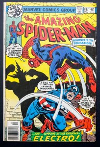 Amazing Spider-Man #187 (1978) Spider-Man v. Cap America & Electro - FN/VF!