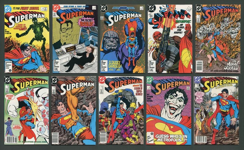 Superman #1 - #10 (SET)  9.4 NM  (John Byrne) 1987