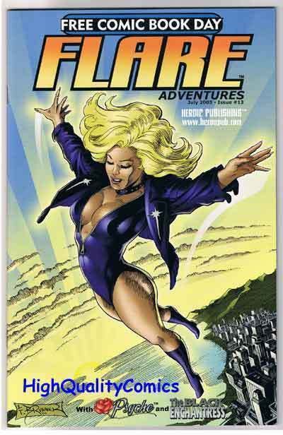 FLARE ADVENTURES #13, Frank Brunner, FCBD, 2005, NM+, more good girl in store