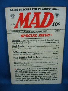 MAD 12  F- ARCHIE KRIGSTEIN  GRAB A PIECE OF HISTORY COMIC SIZE 1954