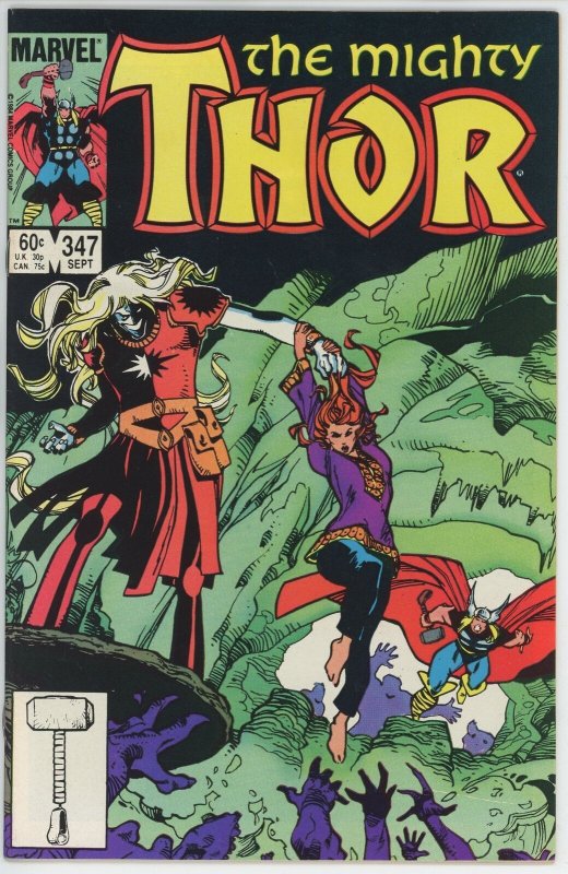 Thor #347 (1962) - 9.0 VF/NM *Ragnarok and Roll/Into the Realm of Faerie*