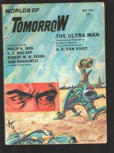 Worlds of Tomorrow 5/1966-Gray Morrow cover-'Holy Quarrel  Philip K. Dick-Wi...