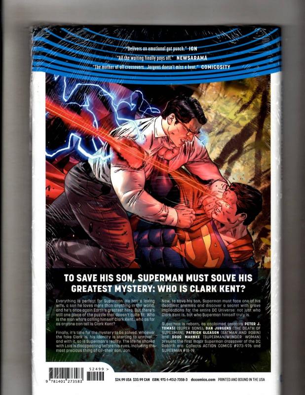 Superman REBORN DC Comics SEALED HARDCOVER Graphic Novel Comic Book J350