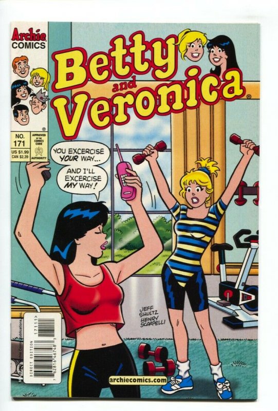 Betty and Veronica #171 2002 Exercise cover-Archie comic book
