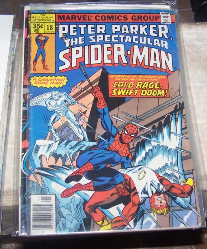 SPECTACULAR SPIDER-MAN COMIC # 18 ICEMAN ANGEL CHAMPIONS 1978 MARVEL