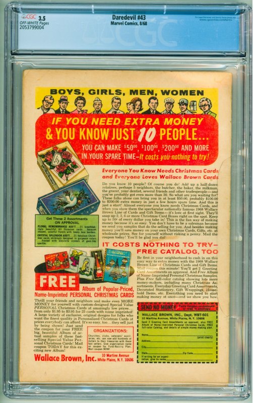 Daredevil #43 (1968) CGC 3.5