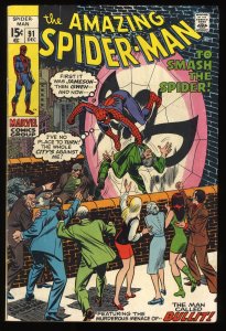 Amazing Spider-Man #91 Funeral of Captain George Stacy!