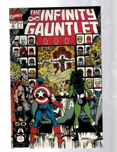 GAUNTLET The INFINITY Gauntlet Marvel Comics Series Complete # 1 2 3 4 5 6 RB8