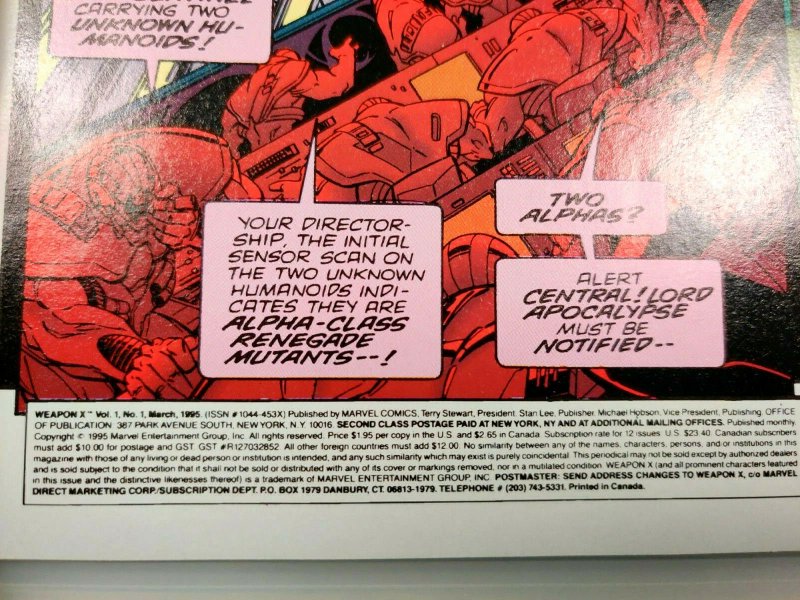 1995 Weapon X # 1 Comic Book