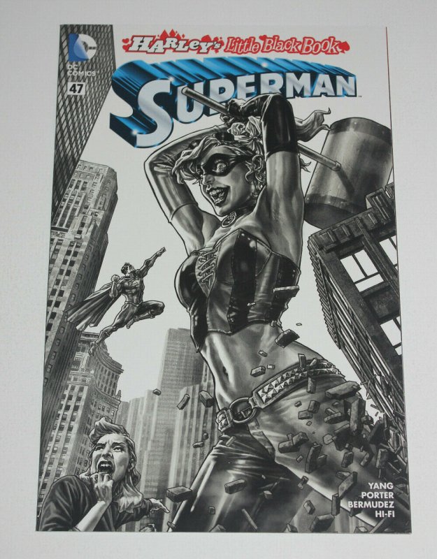 SUPERMAN #47 2016 DC 52 HARLEY'S LITTLE BLACK BOOK BERMEJO VARIANT COVER NM+